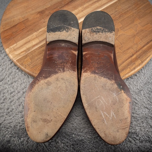 Vintage Mens Alfani Loafers Size 8 M 90s Brown Leather Slip On Shoes main image 7